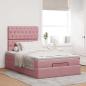Preview: Ottoman-Bett mit Matratzen Rosa 120x190 cm Samt