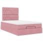 Preview: Ottoman-Bett mit Matratzen Rosa 120x190 cm Samt