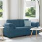 Preview: ARDEBO.de - Zweisitzer-Sofa Blau 180x77x82 cm Samt