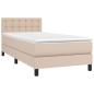 Preview: Boxspringbett mit Matratze Cappuccino-Braun 90x200cm Kunstleder