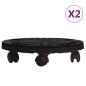Preview: Pflanzenroller 2 Stk. 30 cm Durchmesser Schwarz 170 kg