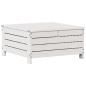 Preview: 5-tlg. Garten-Lounge-Set mit Kissen Weiß Massivholz Kiefer