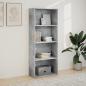 Preview: Bücherregal Betongrau 60x30x152 cm Holzwerkstoff