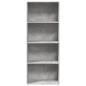 Preview: Bücherregal Betongrau 60x30x152 cm Holzwerkstoff