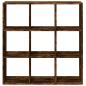 Preview: Raumteiler-Bücherregal Räuchereiche 102x29x103,5 cm