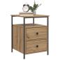 Preview: ARDEBO.de - Nachttische 2 Stk. Artisan-Eiche 44x45x60 cm Holzwerkstoff