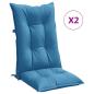 Preview: Hochlehner-Auflagen 2 Stk. Melange Blau 120x50x7 cm Stoff