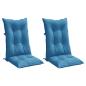 Preview: Hochlehner-Auflagen 2 Stk. Melange Blau 120x50x7 cm Stoff