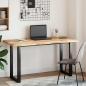 Preview: Tischplatte Rechteckig 140x60x4 cm Massivholz Akazie
