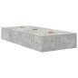 Preview: Aufbewahrungsbettgestell Beton Grau 90 cm Holzwerkstoff