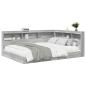Preview: Bücherregal-Bett Grau Sonoma 160 x 200 cm Holzwerkstoff