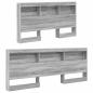 Preview: Bücherregal-Bett Grau Sonoma 160 x 200 cm Holzwerkstoff