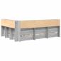 Preview: Bücherregal-Bett Grau Sonoma 160 x 200 cm Holzwerkstoff
