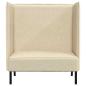 Preview: Hoher Rücken Sofa 101cm Creme Stoff