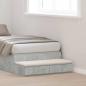Preview: ARDEBO.de - Bettschubladen Beton Grau 80 x 36,5 x 16,5 cm Holzwerkstoff