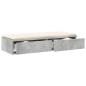 Preview: Bettschubladen Beton Grau 80 x 36,5 x 16,5 cm Holzwerkstoff