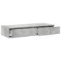Preview: Bettschubladen Beton Grau 80 x 36,5 x 16,5 cm Holzwerkstoff