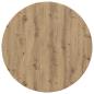 Preview: Tischplatte Ø 80 x 1,5 cm Rund Holzwerkstoff Artisan-Eiche