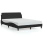 Preview: Bettgestell "Dover" Schwarz 137x190 cm Kunstleder