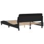 Preview: Bettgestell "Dover" Schwarz 137x190 cm Kunstleder