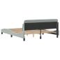 Preview: Bettgestell "Dover" Hellgrau 152x203 cm Samt