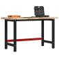 Preview: ARDEBO.de - Werkbank 140x60x83 cm Massivholz Akazie Rechteckig