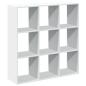Preview: Raumteiler-B?cherregal Wei? 102x29x103,5 cm Holzwerkstoff