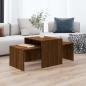 Preview: ARDEBO.de - Couchtisch-Set Braun Eichen-Optik 100x48x40 cm Holzwerkstoff