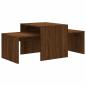 Preview: Couchtisch-Set Braun Eichen-Optik 100x48x40 cm Holzwerkstoff
