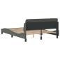 Preview: Bettgestell "Dover" Dunkelgrau 137x190 cm Stoff