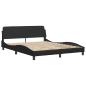 Preview: Bettgestell "Dover" Schwarz 152x203 cm Kunstleder
