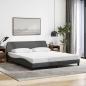Preview: ARDEBO.de - Bettgestell "Dover" Dunkelgrau 152x203 cm Stoff