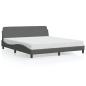 Preview: Bettgestell "Dover" Dunkelgrau 152x203 cm Stoff