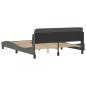 Preview: Bettgestell "Dover" Dunkelgrau 152x203 cm Stoff