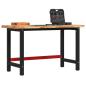 Preview: ARDEBO.de - Werkbank 140x60x83 cm Massivholz Akazie Rechteckig