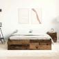 Preview: Bettgestell ohne Matratze Altholz-Optik 160x200cm Holzwerkstoff