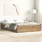 Preview: ARDEBO.de - Bettgestell ohne Matratze Artisan-Eiche 140x200cm Holzwerkstoff