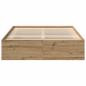 Preview: Bettgestell ohne Matratze Artisan-Eiche 140x200cm Holzwerkstoff