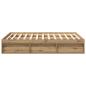 Preview: Bettgestell ohne Matratze Artisan-Eiche 140x200cm Holzwerkstoff