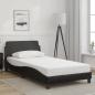 Preview: ARDEBO.de - Bettgestell "Dover" Schwarz 100x190 cm Kunstleder