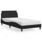 Preview: Bettgestell "Dover" Schwarz 100x190 cm Kunstleder