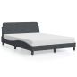 Preview: Bettgestell "Dover" Dunkelgrau 137x190 cm Samt