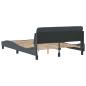Preview: Bettgestell "Dover" Dunkelgrau 137x190 cm Samt