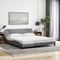 Preview: ARDEBO.de - Bettgestell "Dover" Hellgrau 183x213 cm Stoff