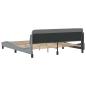 Preview: Bettgestell "Dover" Hellgrau 183x213 cm Stoff