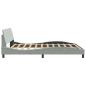 Preview: Bettgestell "Dover" Hellgrau 183x213 cm Samt