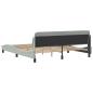 Preview: Bettgestell "Dover" Hellgrau 183x213 cm Samt