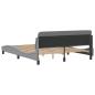 Preview: Bettgestell "Dover" Hellgrau 152x203 cm Stoff