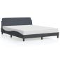Preview: Bettgestell "Dover" Dunkelgrau 152x203 cm Samt