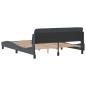 Preview: Bettgestell "Dover" Dunkelgrau 152x203 cm Samt
